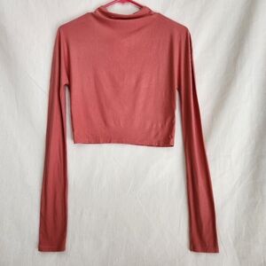 Sally LaPointe Coral Long Sleeve Top